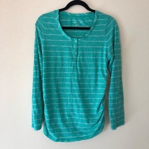 Striped Maternity Blouse Size Medium